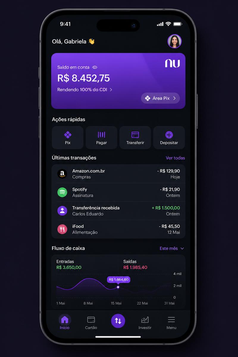 Finance AI em smartphone